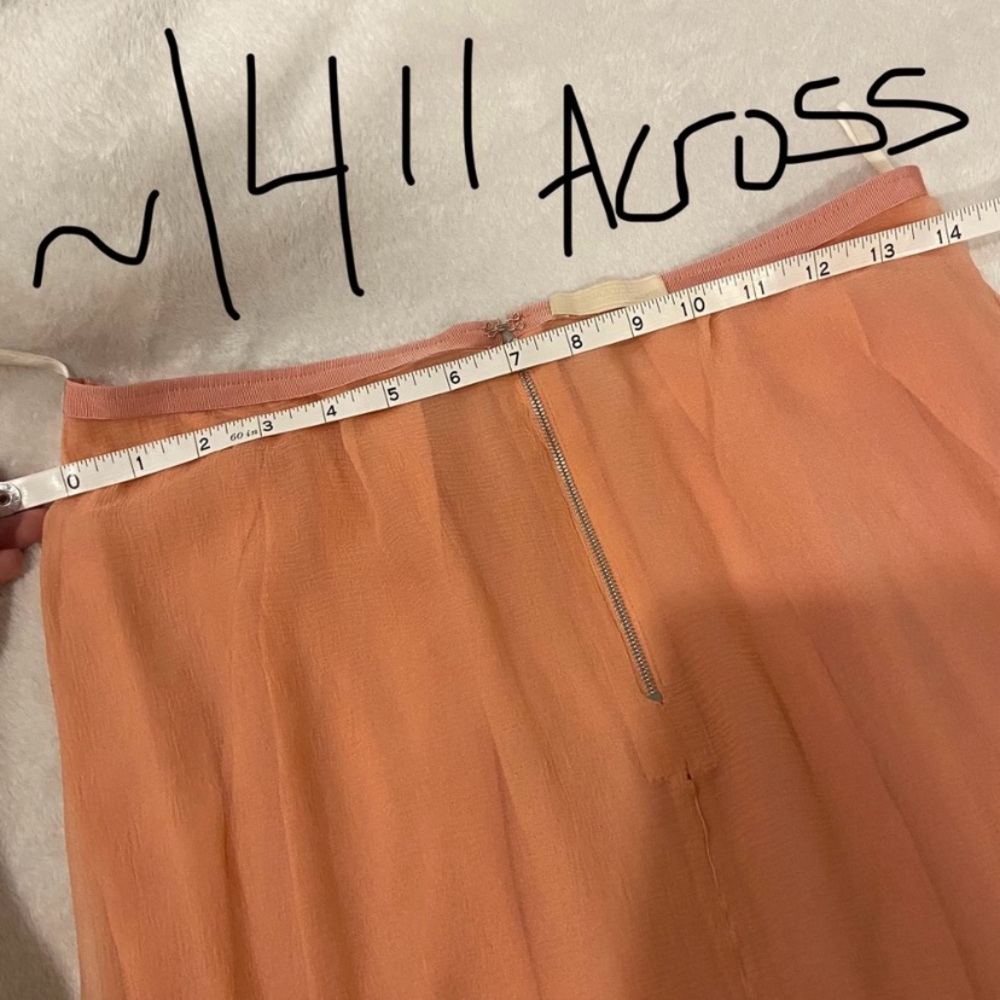 🍒Nina Ricci Silk Skirt - Peach - Bubble Skirt Made in France - Size FR40 - Picture 14 of 16